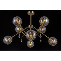Люстра на штанге Natali Kovaltseva MOLECULE 81045-8C ANTIQUE BRASS
