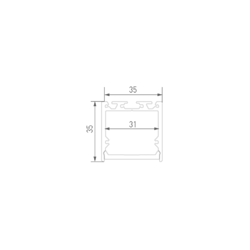 Подвесной/накладной алюминиевый профиль Designled LS.3535-B-R 00-00019906