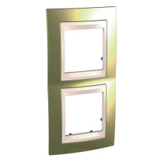 Рамка 2-постовая вертикальная Schneider Electric Unica Хамелеон MGU66.004V.504