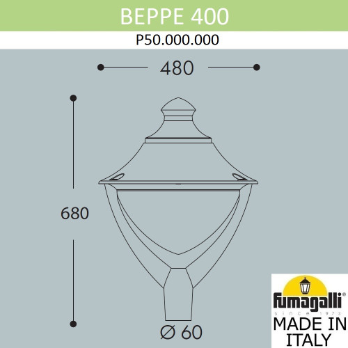 Уличный светильник Fumagalli Beppe P50.000.000.LXD6L