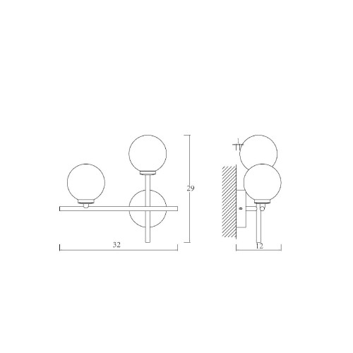 Бра Arte Lamp Bolla-piccolo A3989AP-2AB