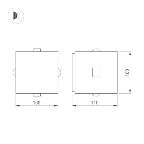 Уличный настенный светильник Arlight LGD-VERSATI-4x3W Day4000 (Черный, 4x3 deg, 230V) (IP65 Металл) 063927