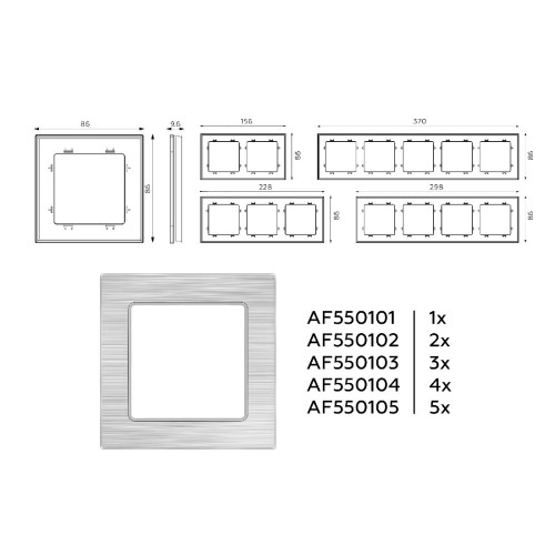 Рамка трехместная Ambrella Volt Platos AF550103