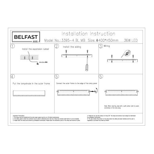 Потолочный светильник Belfast Devon 3395-4 BL MB