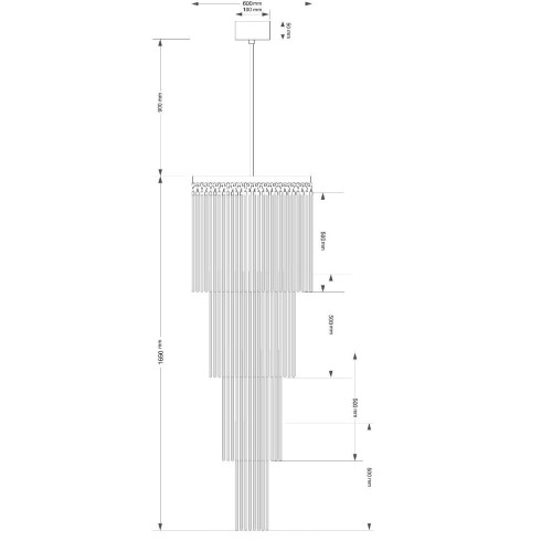 Каскадная люстра Kutek Filago FIL-ZW-13(P)600/500