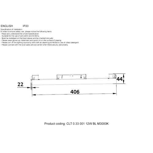 Трековый магнитный светильник Crystal Lux Space CLT 0.33 001 12W BL M3000K