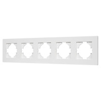 Рамка на 5 постов пластиковая Arlight FRM-PERIO-PL-5-WH 049762