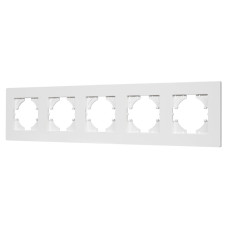 Рамка на 5 постов пластиковая Arlight FRM-PERIO-PL-5-WH 049762