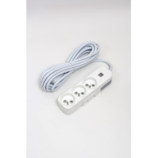 Удлинитель 3вх с защитными шторками USB UPS ELBI Myra 527-010205-326
