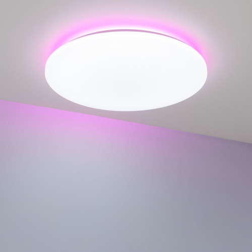 Потолочный светильник Arlight SP-FAVOR-R600-50W Day4000-MIX-RGB (WH, 100 deg, 230V, Tuya Zigbee) (IP54 Пластик) 057444