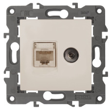 Розетка RJ45+TV Эра 14-3110-02 Б0034315
