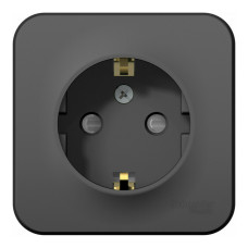 Розетка с/з со шторками, 16А, 250В Systeme Electric Blanca наруж Антрацит BLNRA011106
