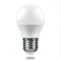 Лампа светодиодная Feron E27 6W 6400K шар матовый LB-1406 38070