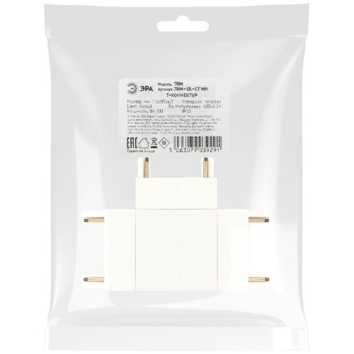 Коннектор Т-образный Эра TRM-S5-CT WH Б0059025