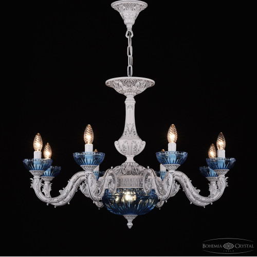 Подвесная люстра Bohemia Ivele Crystal AL79101P/8/250 WMN P Aquamarine/M-1G