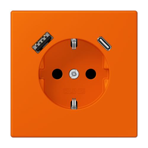 Розетка 2K+З USB Typ AC Jung LC1520-15CA224
