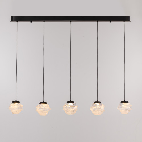 Подвесной светильник Delight Collection MD25030003-5B matt black/clear Подвесной светильник Delight Collection MD25030003-5B matt black/clear