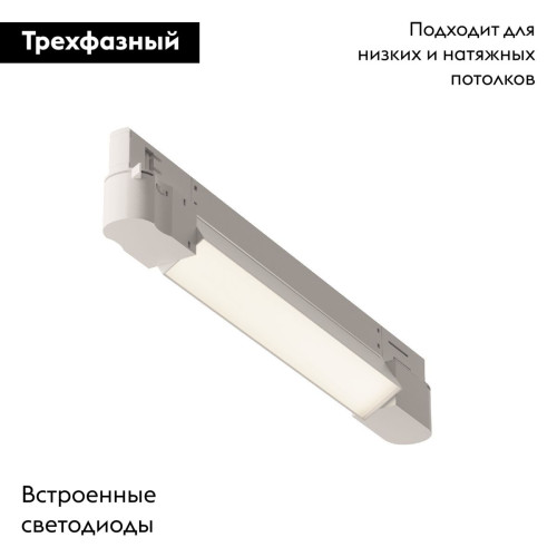 Трековый трехфазный светильник Maytoni Basis TR196-3-10W4K-W