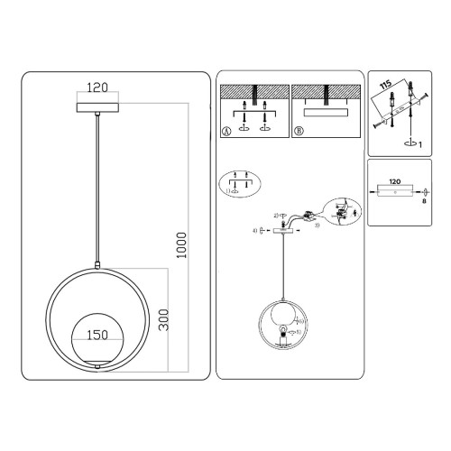 Подвесной светильник Ambrella Light Modern TR2592