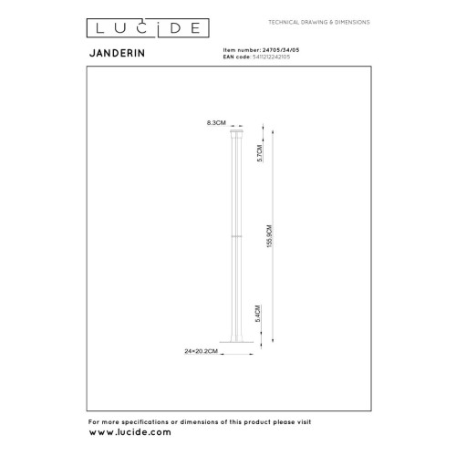 Торшер Lucide Janderin 24705/34/05