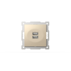 Розетка USB 5V 2,1A 2-я ELBI Zena Vega 609-012500-143