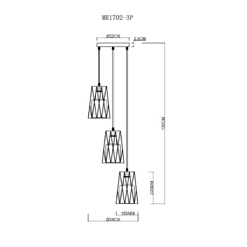 Подвесной светильник MyFar Scrum MR1702-3P