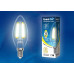Лампа светодиодная филаментная (UL-00002212) Uniel E27 8W 4000K прозрачная LED-A60-8W/NW/E27/CL GLA01TR