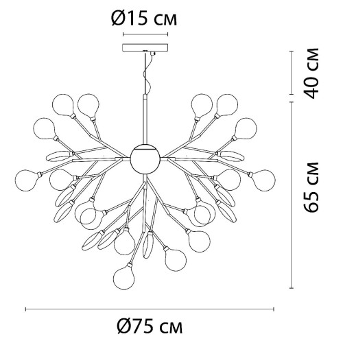 Подвесная люстра Arte Lamp Candy A7274SP-36WH