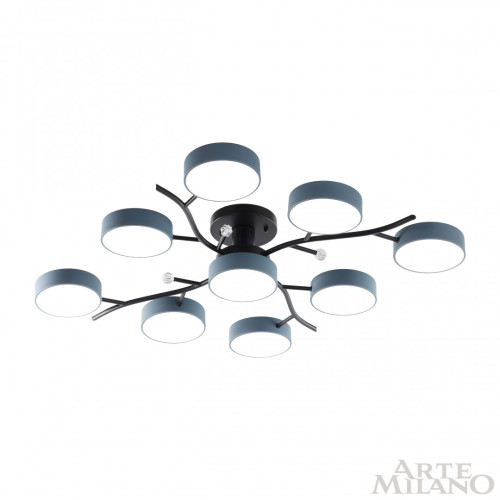 Потолочная люстра Arte Milano Ferrara 256606/8+1 Bk/Gr
