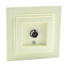 Розетка TV концевая с экраном Mono Electric Despina крем 102-170005-138