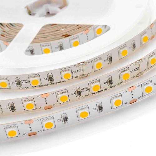 Светодиодная лента Apeyron 24В ПРО 14,4Вт/м smd5050 60д/м IP20 1100Лм/м 5м 3000К 00-308