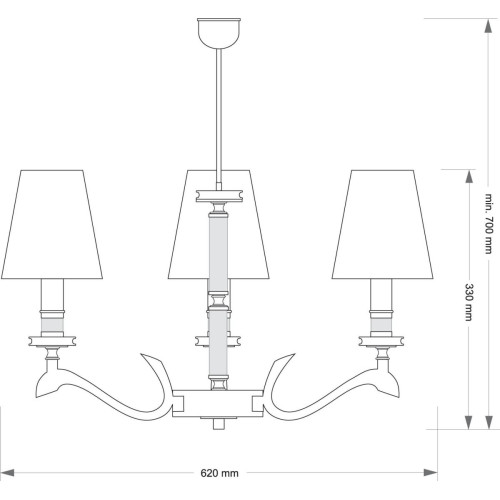 Люстра на штанге Kutek Sparone SPA-ZW-3(N/A)