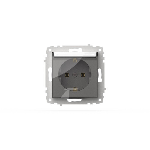 Розетка с крышкой и заземлением ELBI Zena Vega 609-015600-218