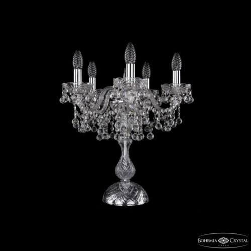 Настольная лампа Bohemia Ivele Crystal 1409L/5/141-47 Ni