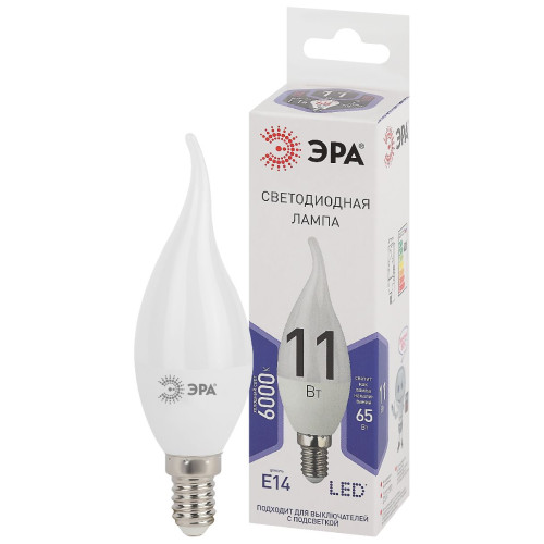 Лампа светодиодная Эра E14 11W 6000K LED BXS-11W-860-E14 Б0032994
