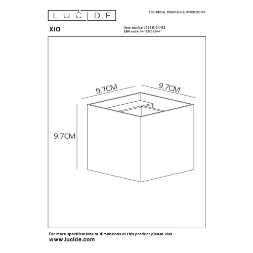 Настенный светильник Lucide Xio 09217/04/02