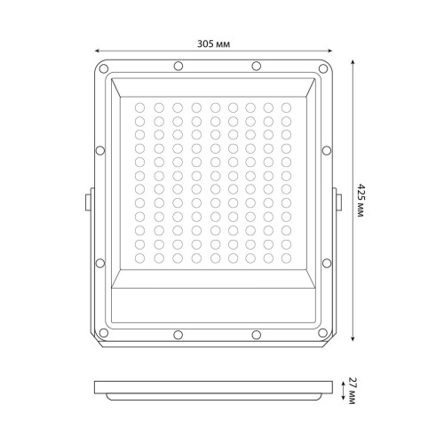 Прожектор Uniel ULF-F51D-200W/6500K IP65 200-240V GREY UL-00012761