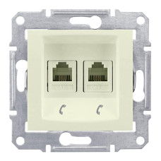 Розетка телефонная 2хRJ11 Schneider Electric Sedna SDN4201147