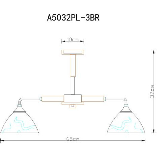 Люстра на штанге Arte Lamp Matthew A5032PL-3BR