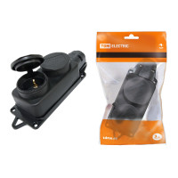 Розетка двухместная с заглушками TDM Electric SQ0612-0010