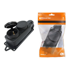 Розетка двухместная с заглушками TDM Electric SQ0612-0010