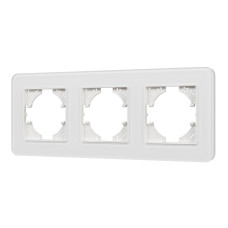 Рамка на 3 поста стеклянная Arlight FRM-OMALI-SFGS-3-WH 049712