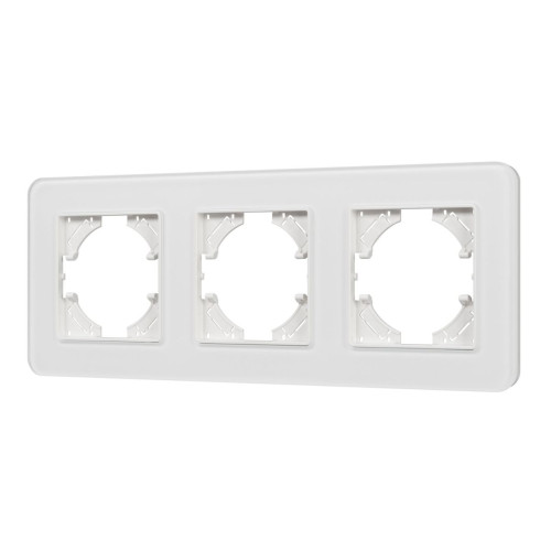 Рамка на 3 поста стеклянная Arlight FRM-OMALI-SFGS-3-WH 049712