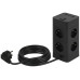 Сетевой фильтр ЭРА TWR-8es-1,5m-4USB-B башня с защитой заземлением с выключателем 8 розеток+4xUSBA+C 1,5м 16А черный Б0069072