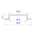 Алюминиевый встраиваемый профиль Ambrella Light Alum Profile GP1100WH