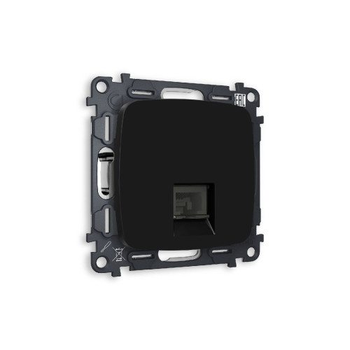 Комплект механизма компьютерной розетки RJ-45(8P8C) CAT6 со шторкой Ambrella Volt Omega MO812010