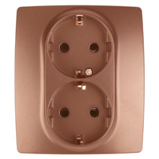 Розетка 2P+E Schuko со шторками Эра 12-2104-14 Б0019333