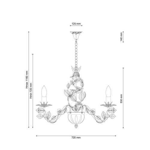 Подвесная люстра Lucia Tucci Fiori Di Rose 185.10.5