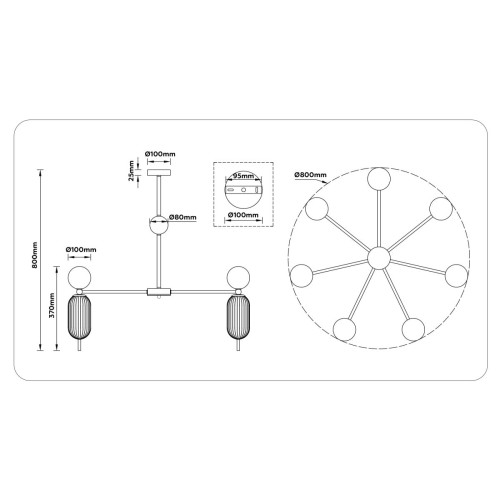 Люстра на штанге Ambrella Light High Light Ceramo Modern LH53106