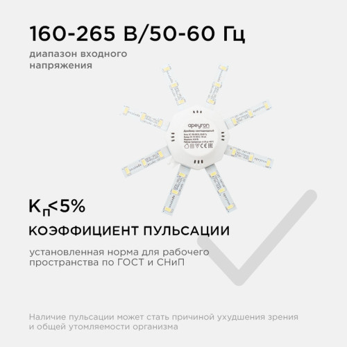 Комплект светодиодных линеек Apeyron Звездочка 220В 5730 8Вт 4000К IP30 02-42